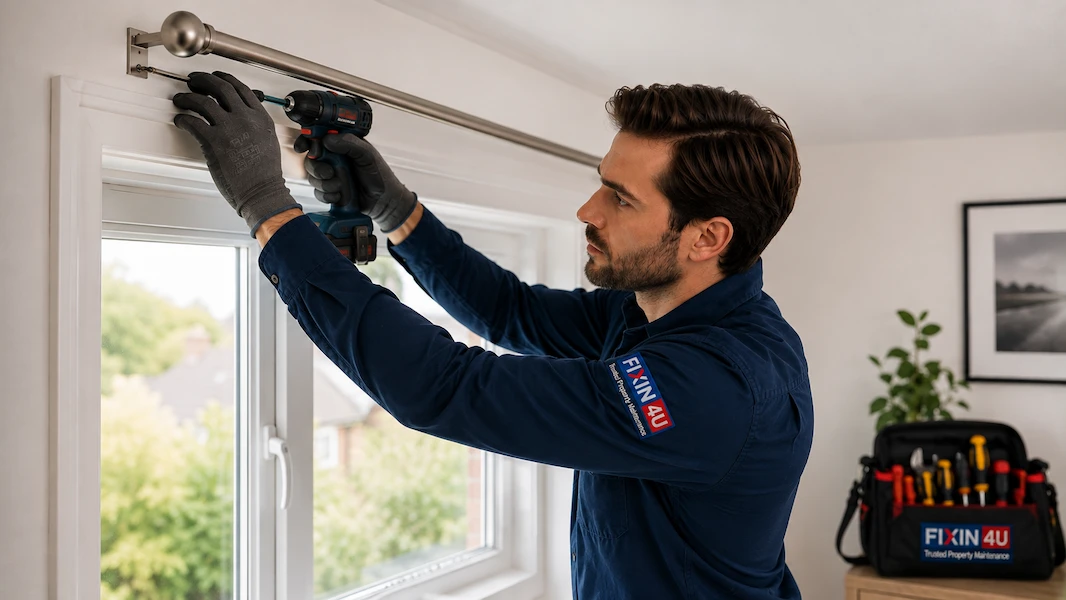 Fixin4u curtain pole and blind fitting service in London